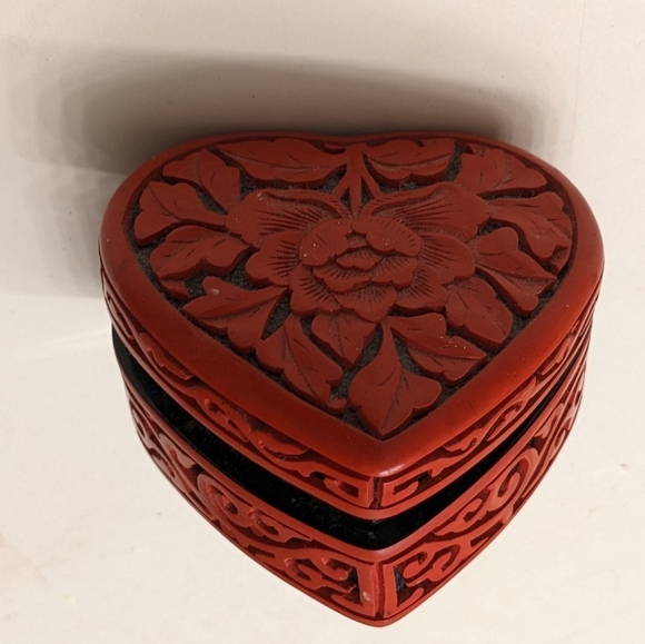 VTG Chinese lacquer trinket box - Picture 3 of 4
